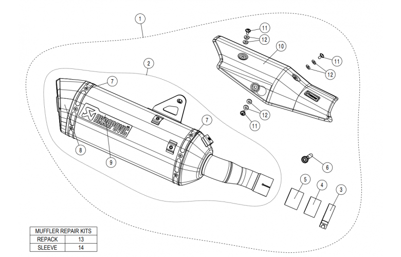 ΕΞΑΤΜΙΣΗ ΤΕΛΙΚΟ AKRAPOVIC ΓΙΑ HONDA X-ADV 750 ( 2017-2023 ) / FORZA 750 ( 2021-2023 )