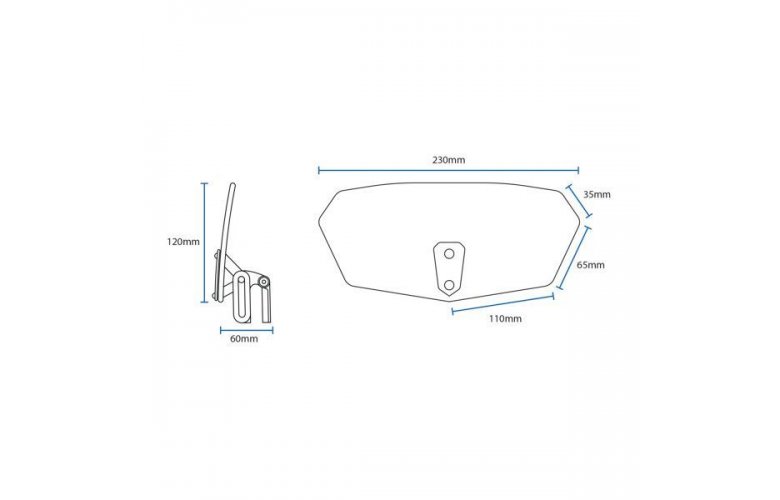ΠΡΟΕΚΤΑΣΗ ΠΑΡΜΠΡΙΖ OXFORD OX846 CLEAR 260 x 125mm