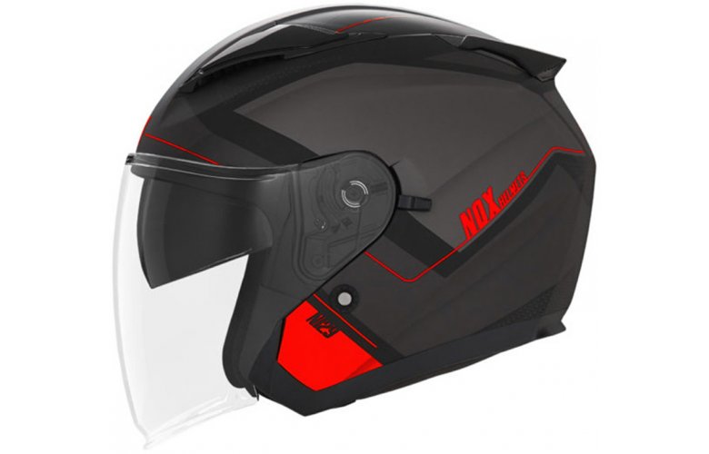 ΚΡΑΝΟΣ NOX N129 TRIOM ECE 22.06 MATT BLACK / RED