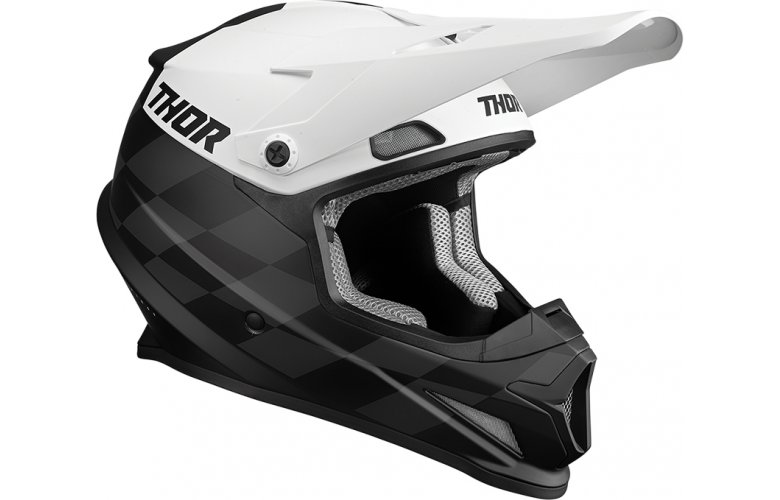 ΚΡΑΝΟΣ MX THOR SECTOR BIRDROCK BLACK/WHITE HELMET