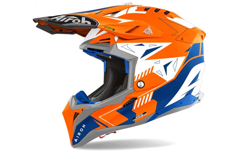 ΚΡΑΝΟΣ AIROH AVIATOR 3 SPIN ORANGE FLUO MATT