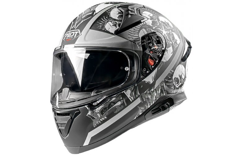 ΚΡΑΝΟΣ PILOT SNAKE SV ECE 22.06 SKULL MATT + EXTRA ΦΥΜΕ ΖΕΛΑΤΙΝΑ