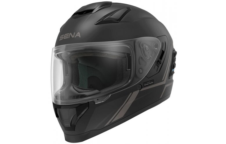 ΚΡΑΝΟΣ SENA STRYKER FIBER BT® 5+MESH SOUND BY HARMAN KARDON MATT BLACK