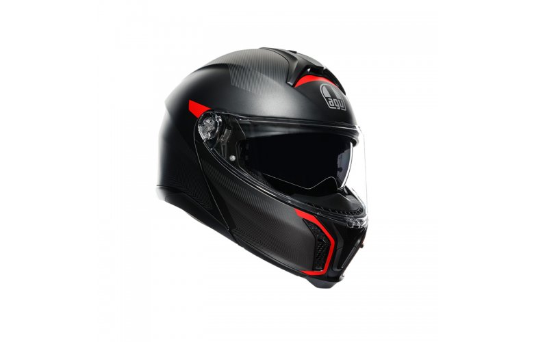 ΚΡΑΝΟΣ AGV TOURMODULAR ECE2206 MULTI - FREQUENCY MATT GUNMETAL / RED