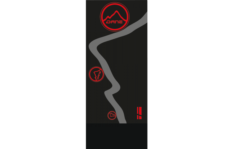 Προστασία λαιμού Dane Stormcover thermo tube μαύρο/κόκκινο/γκρι