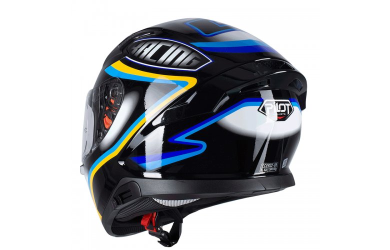 Κράνος Pilot Snake SV Racing μαύρο/μπλε/κίτρινο gloss