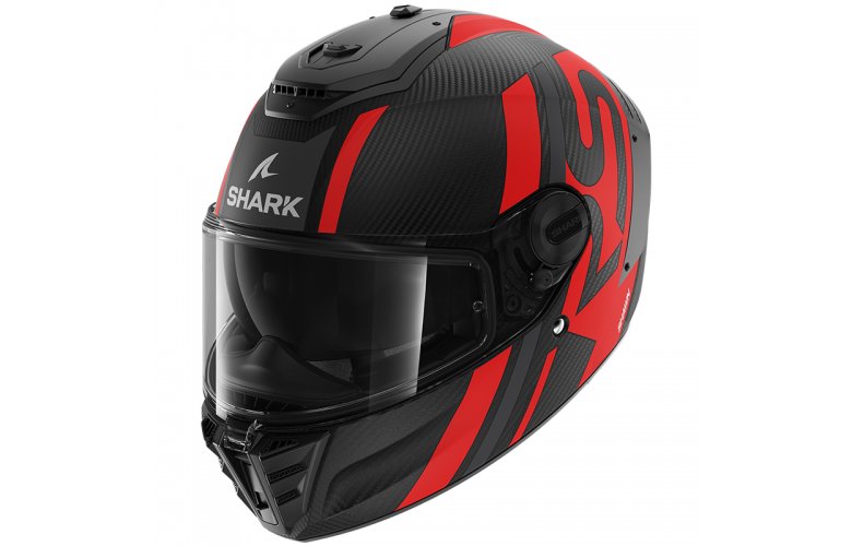 Κράνος Shark Spartan RS Carbon Shawn Mat Μαύρο/Κόκκινο