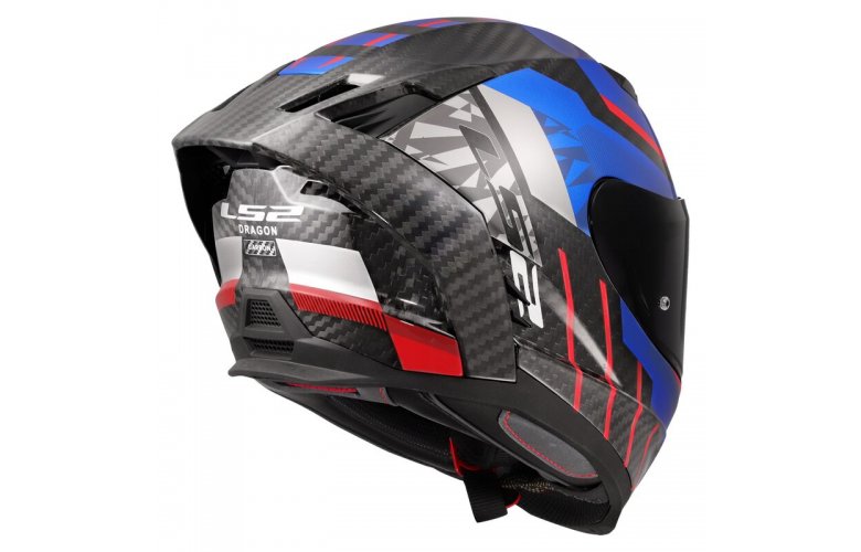 ΚΡΑΝΟΣ LS2 FF807 DRAGON TRAX GLOSS CARBON/BLUE/RED