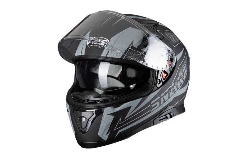 Κράνος Pilot Snake μαύρο γκρι