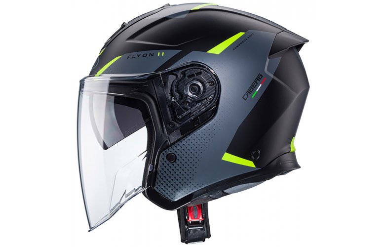 ΚΡΑΝΟΣ CABERG FLYON-II BOSS BLACK MATT / GREY / YELLOW FLUO