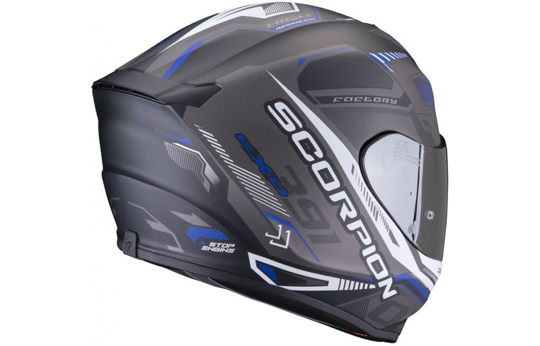 ΚΡΑΝΟΣ SCORPION EXO-391 HAUT MAT BLACK SILVER BLUE