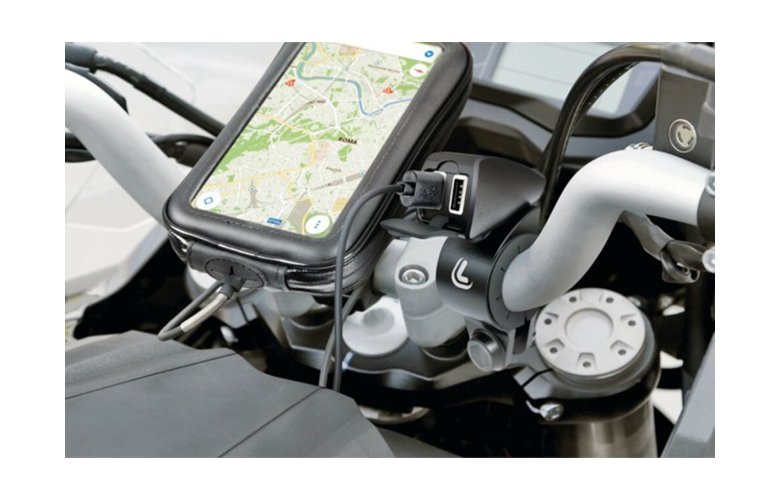 LAMPA ΦΟΡΤΙΣΤΗΣ USB ΔΙΠΛΟΣ TREK 12/24V 5400MA ΜΕ ΒΑΣΗ ΣΤΗΡΙΞΗΣ ΤΙΜΟΝΙΟΥ 21-32MM ΚΑΙ ΚΑΛΩΔΙΟ 150CM ΑΔΙΑΒΡΟΧΟΣ