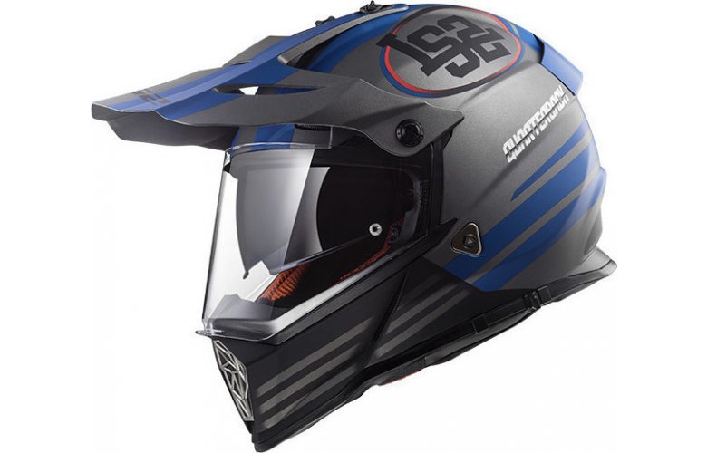 ΚΡΑΝΟΣ LS2 PIONEER MX436 QUARTERBACK MATT TITANIUM / BLUE