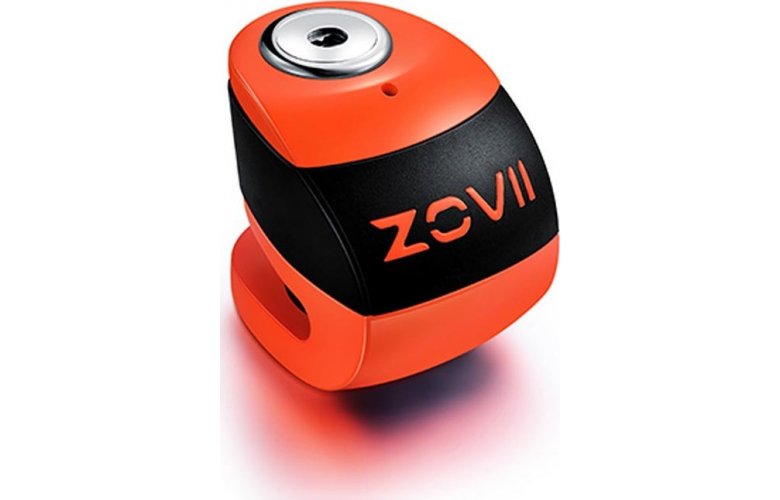 Κλειδαριά Δισκόφρενου ZOVII ZS6 με Συναγερμό Πορτοκαλί FLUO/Μαύρη