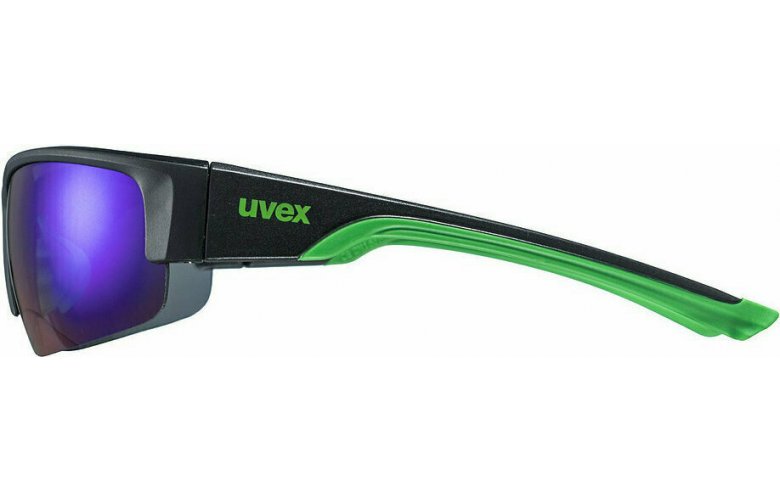 ΓΥΑΛΙΑ ΗΛΙΟΥ UVEX SPORTSTYLE 215 BLACK MATT GREEN/GREEN