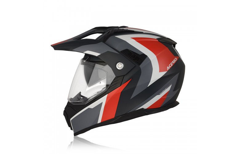 Κράνος Acerbis Flip FS-606 γκρι/κόκκινο