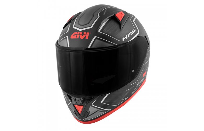Κράνος Givi H50.6 Sport Deep Mat Black/Red + Ζελατίνα Φυμέ
