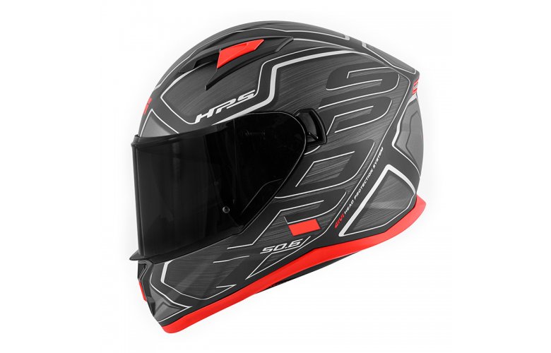 Κράνος Givi H50.6 Sport Deep Mat Black/Red + Ζελατίνα Φυμέ