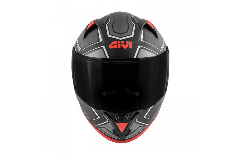 Κράνος Givi H50.6 Sport Deep Mat Black/Red + Ζελατίνα Φυμέ