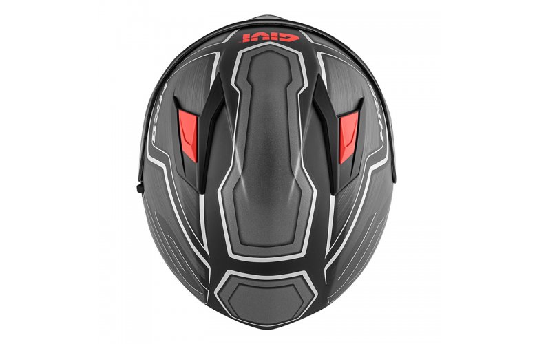 Κράνος Givi H50.6 Sport Deep Mat Black/Red + Ζελατίνα Φυμέ