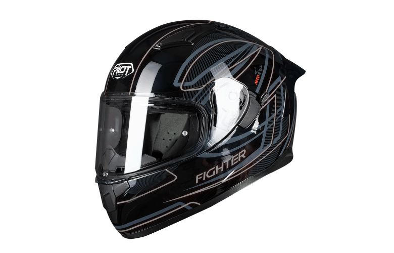 Κράνος Pilot Fighter SV μαύρο/γκρι gloss