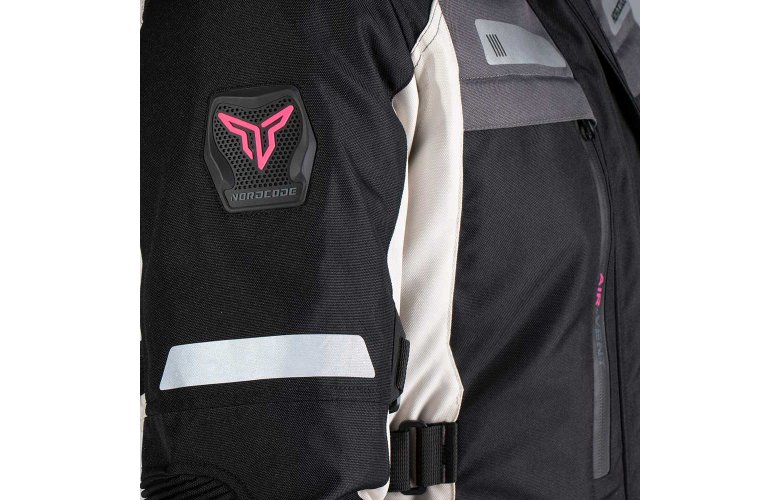 Μπουφάν Μηχανής Γυναικείο Nordcode Rhyno EN 17092 Μαύρο/Light Γκρι