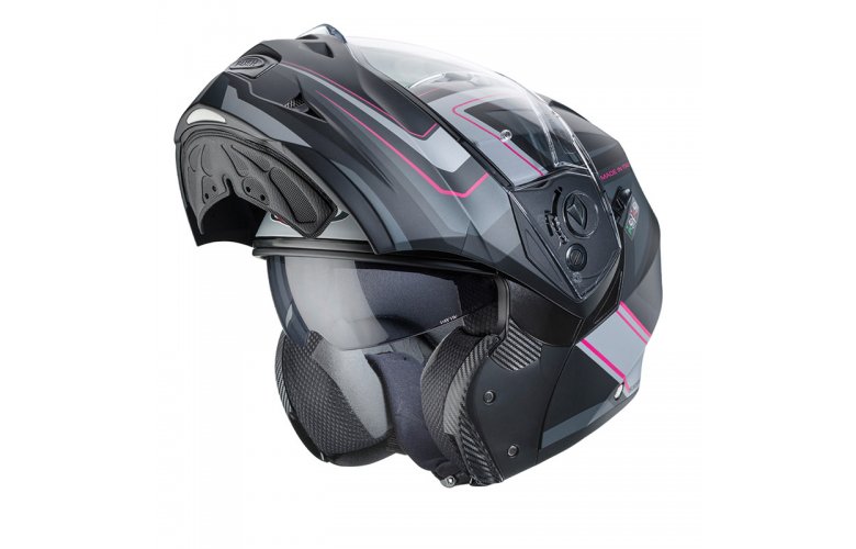 Κράνος Caberg Duke Tour Μαύρο/Ροζ/Ανθρακί/Ματ