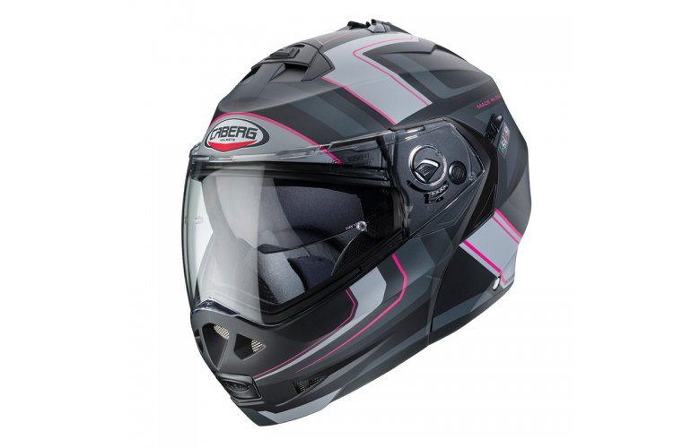 Κράνος Caberg Duke Tour Μαύρο/Ροζ/Ανθρακί/Ματ