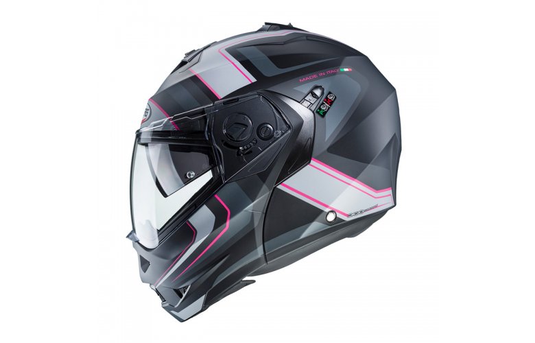 Κράνος Caberg Duke Tour Μαύρο/Ροζ/Ανθρακί/Ματ