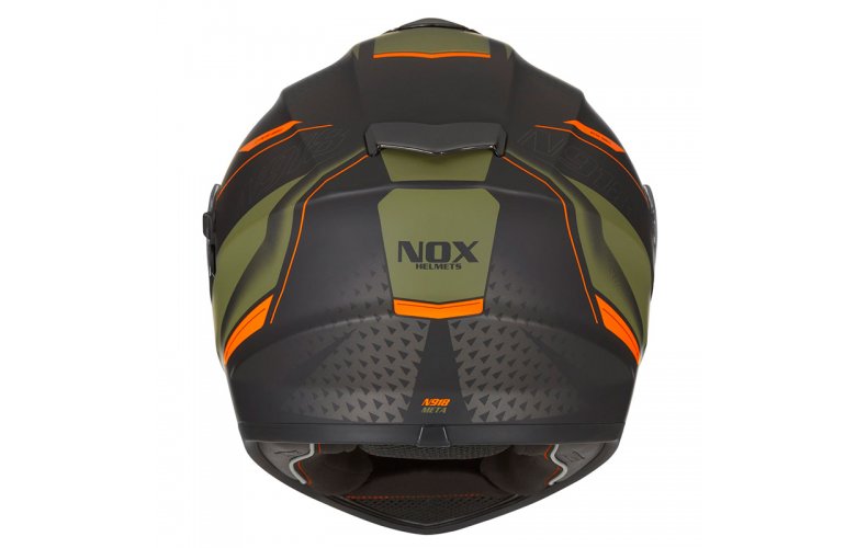 Κράνος Nox N918 Meta mat χακί/πορτοκαλί
