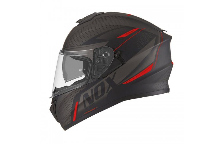 Κράνος Nox N918 Meta mat μαύρο/κόκκινο