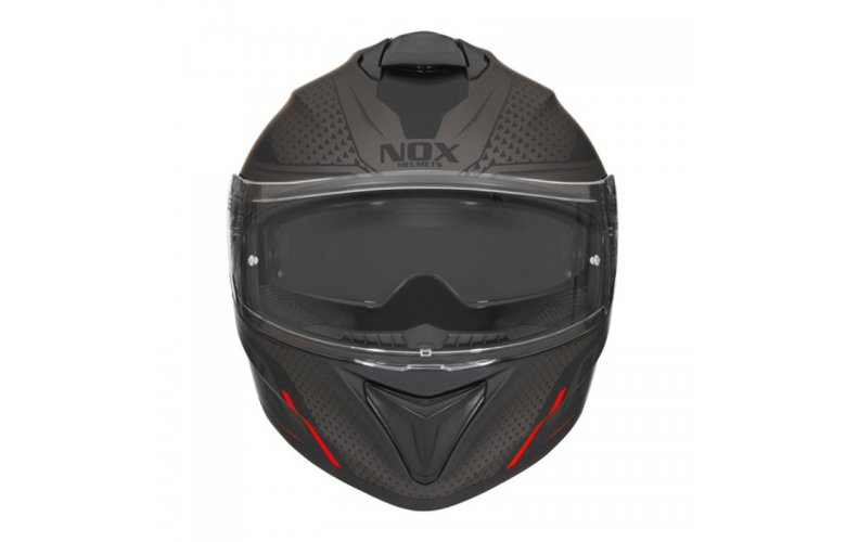 Κράνος Nox N918 Meta mat μαύρο/κόκκινο