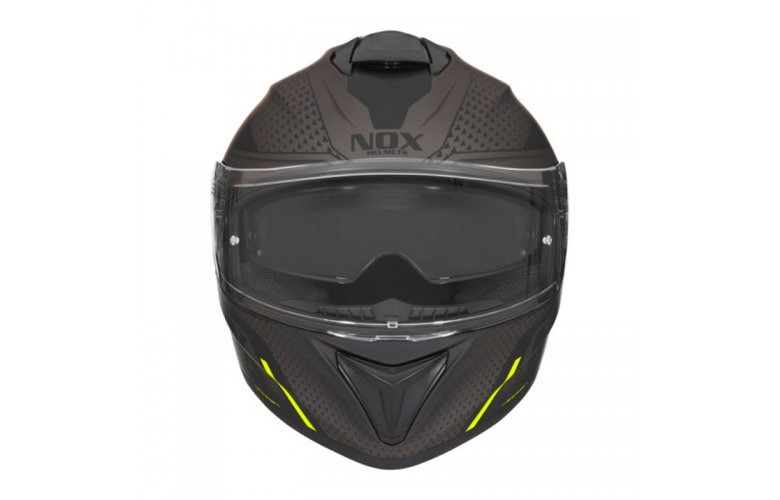 Κράνος Nox N918 Meta mat μαύρο/neon κίτρινο