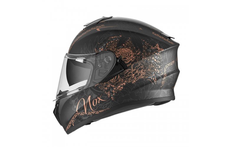 Κράνος Nox N918 Bloom Lady mat μαύρο/bronze