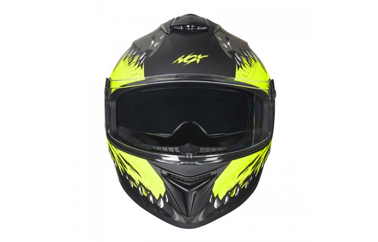 Κράνος Nox N961K Beast Junior mat μαύρο/neon κίτρινο