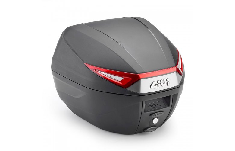 Βαλίτσα GIVI 30 λίτρα C30N μαύρη κόκκινο αντανακλαστικό