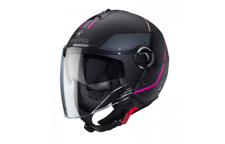 Κράνος Caberg Riviera V4X Geo μαύρο ματ/φούξια/ανθρακί