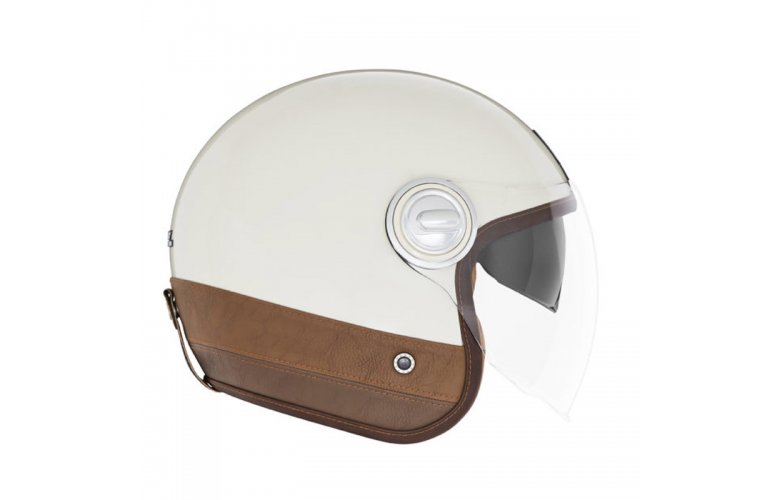 Κράνος Nox Heritage ECE 22.06 cream/leather καφέ