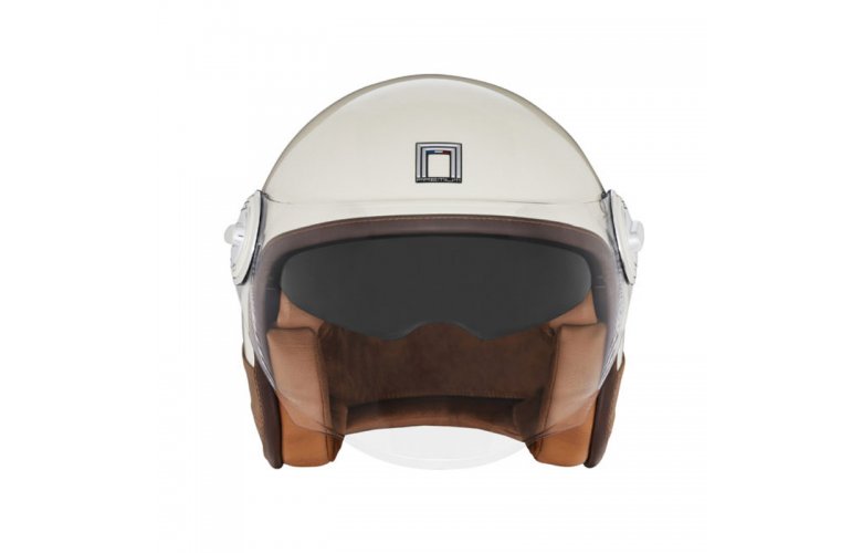 Κράνος Nox Heritage ECE 22.06 cream/leather καφέ