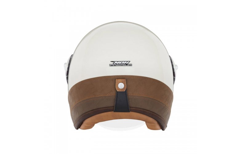 Κράνος Nox Heritage ECE 22.06 cream/leather καφέ