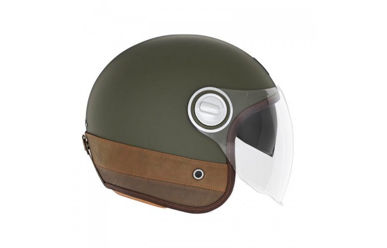 Κράνος Nox Heritage χακί/leather καφέ ECE 22.06