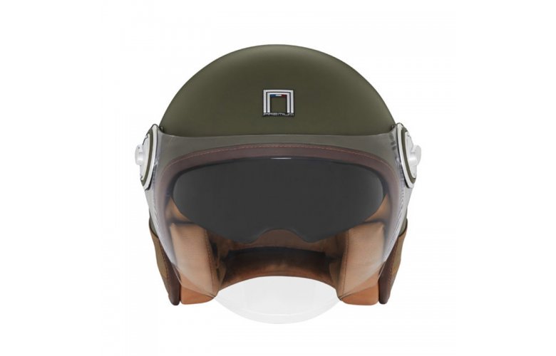 Κράνος Nox Heritage χακί/leather καφέ ECE 22.06