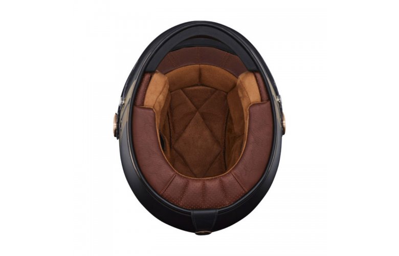 Κράνος Nox Revenge FIBERGLASS Strobe ματ μαύρο/χρυσό