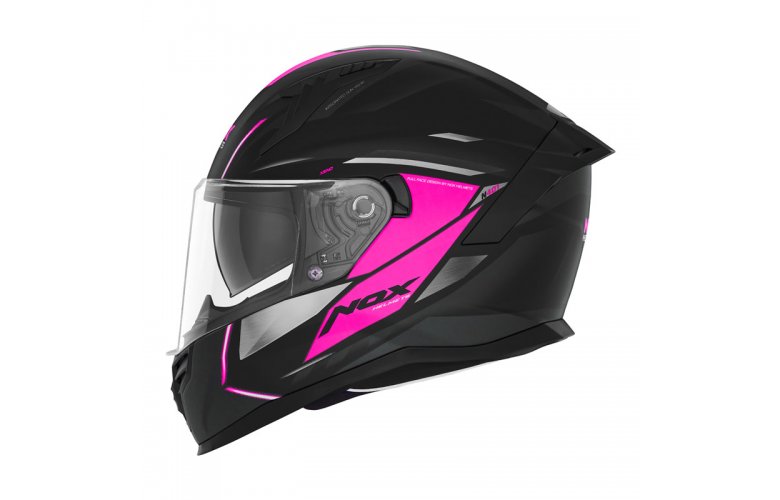 Κράνος Nox N401 ΧΕΝΟ ECE 22.06 μαύρο/ροζ ματ