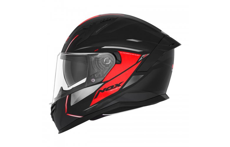 Κράνος Nox N401 ΧΕΝΟ ECE 22.06 μαύρο/κόκκινο ματ