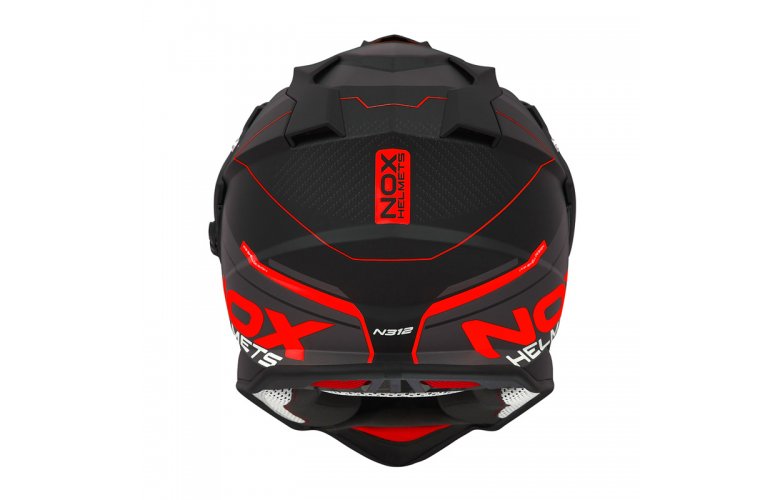 Κράνος Nox N312 Drone ECE 22.06 κόκκινο/μαύρο ματ