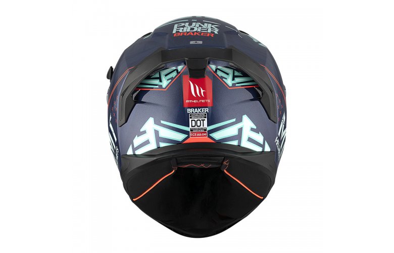 Κράνος MT Braker SV ECE 22.06 Punk Rider C7 μαύρο/μπλε ματ