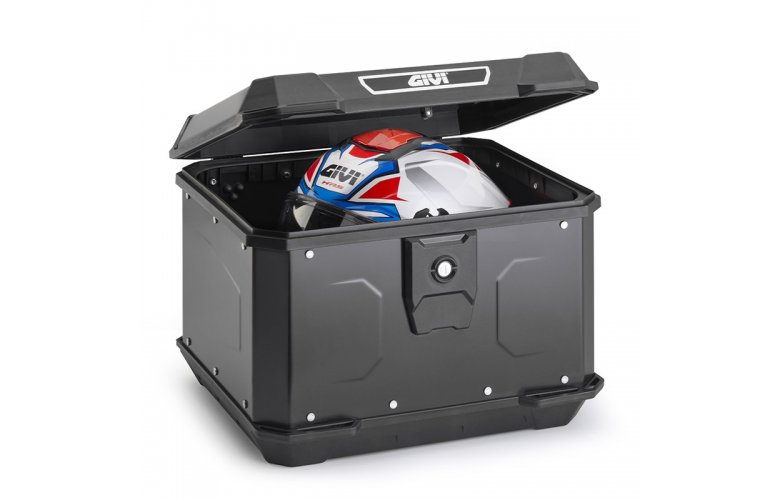 Βαλίτσα GIVI 44 λίτρα ALP44B αλουμίνιο μαύρη monolock με πιάστρα + κιτ τοποθέτησης