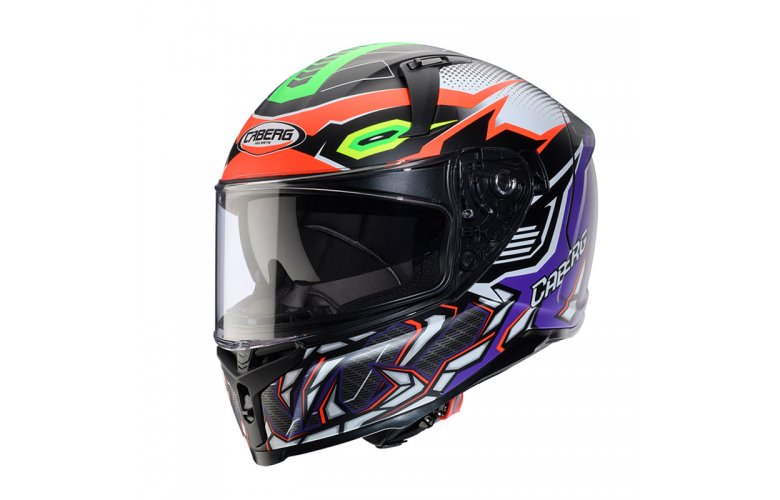 Κράνος Caberg Avalon-X Gurkha ματ μαύρο/πορτοκαλί/πράσινο fluo/μωβ