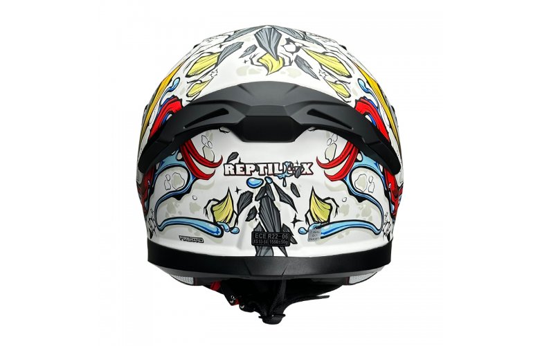 Κράνος Pilot Snake sv ECE 22.06 Reptile-X άσπρο gloss + extra φυμέ ζελατίνα